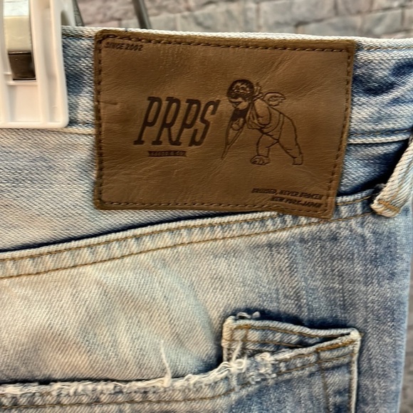 🔥🔥PRPS MEN JEANS Denim distresses with patch Size: 36 🔥🔥 - Picture 7 of 9